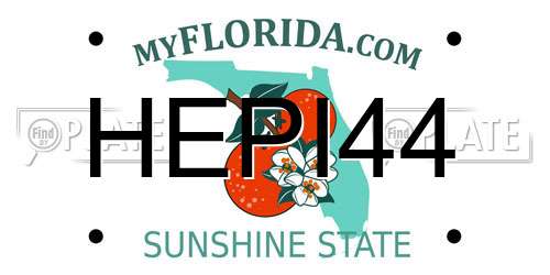 HEPI44 Florida License Plate