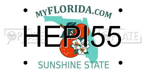 HEPI55 Florida License Plate