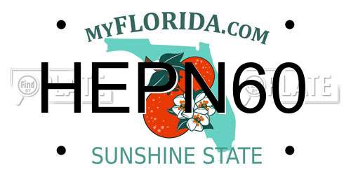 HEPN60 Florida License Plate
