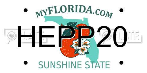 HEPP20 Florida License Plate