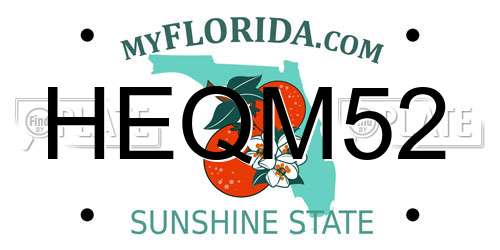 HEQM52 Florida License Plate