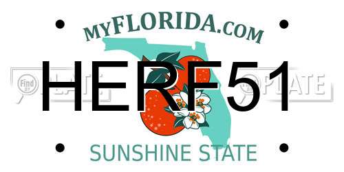 HERF51 Florida License Plate