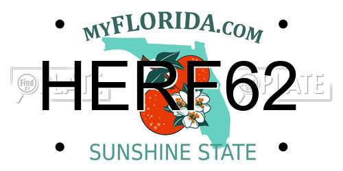 HERF62 Florida License Plate