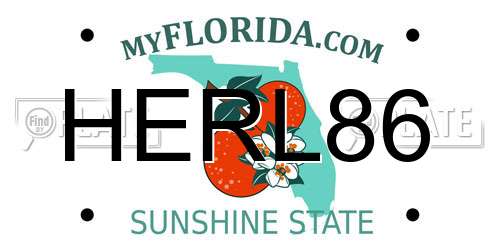 HERL86 Florida License Plate