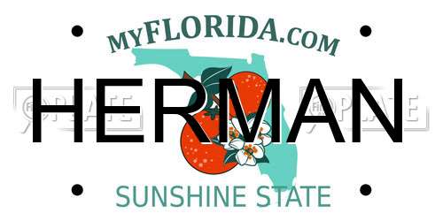 HERMAN Florida License Plate