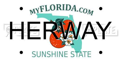 HERWAY Florida License Plate