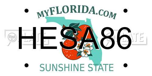 HESA86 Florida License Plate