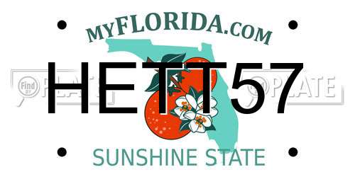 HETT57 Florida License Plate