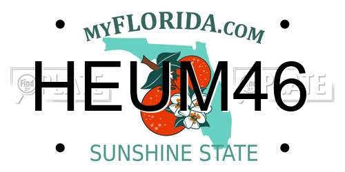HEUM46 Florida License Plate