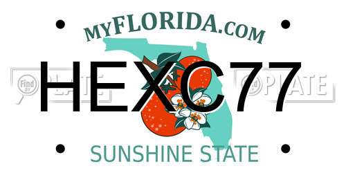 HEXC77 Florida License Plate