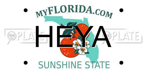 HEYA Florida License Plate