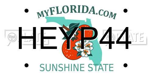 HEYP44 Florida License Plate