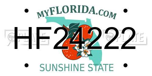 HF24222 Florida License Plate