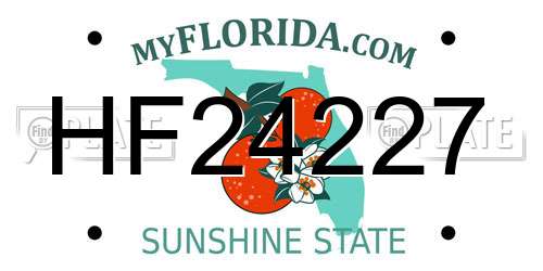 HF24227 Florida License Plate