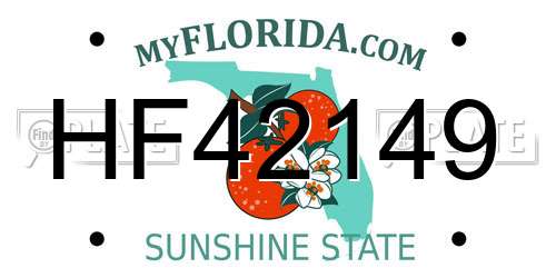 HF42149 Florida License Plate