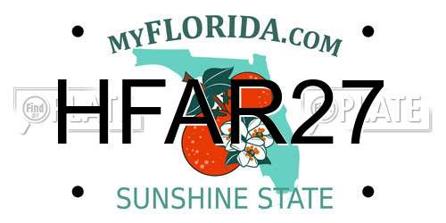 HFAR27 Florida License Plate