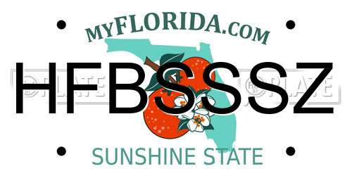 HFBSSSZ Florida License Plate