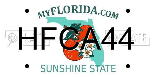 HFCA44 Florida License Plate
