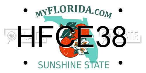 HFCE38 Florida License Plate
