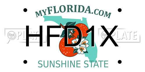 HFD1X Florida License Plate