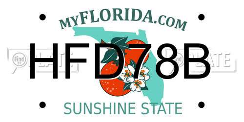 HFD78B Florida License Plate