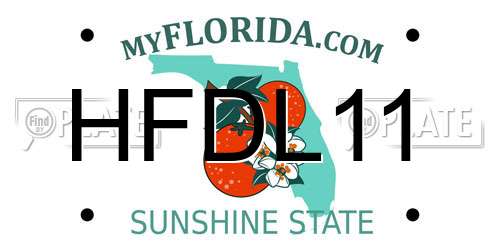 HFDL11 Florida License Plate