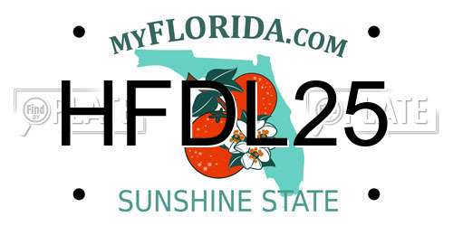 HFDL25 Florida License Plate