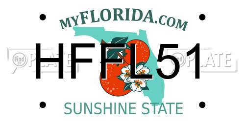 HFFL51 Florida License Plate