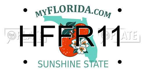 HFFR11 Florida License Plate