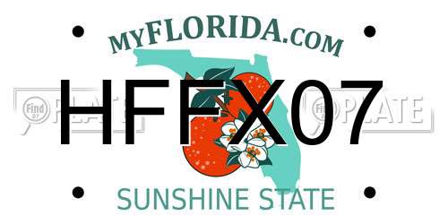HFFX07 Florida License Plate