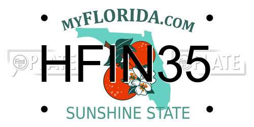 HFIN35 Florida License Plate