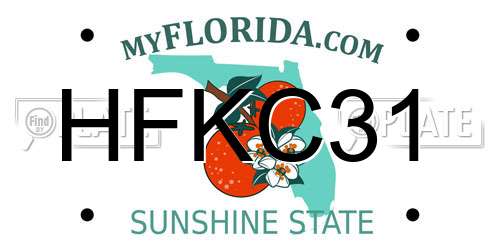 HFKC31 Florida License Plate