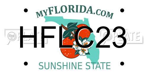 HFLC23 Florida License Plate