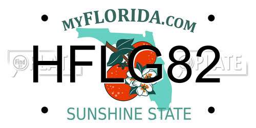 HFLG82 Florida License Plate