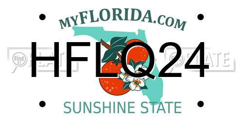 HFLQ24 Florida License Plate