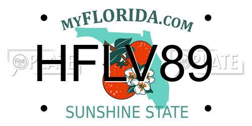 HFLV89 Florida License Plate