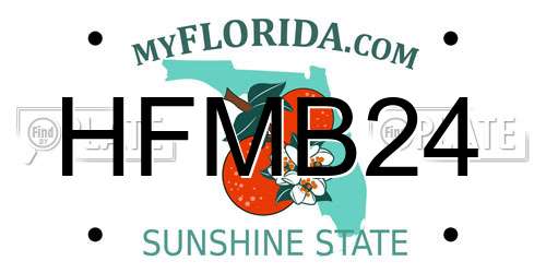HFMB24 Florida License Plate