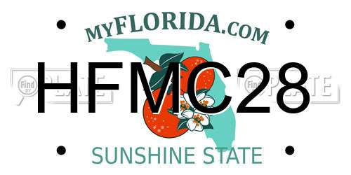 HFMC28 Florida License Plate