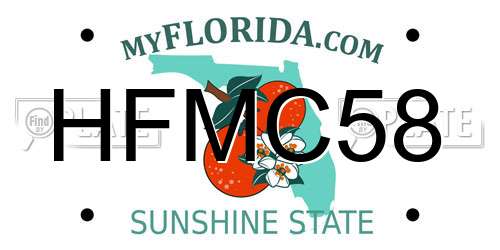 HFMC58 Florida License Plate