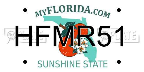 HFMR51 Florida License Plate