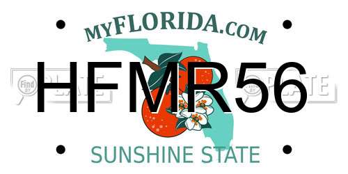 HFMR56 Florida License Plate