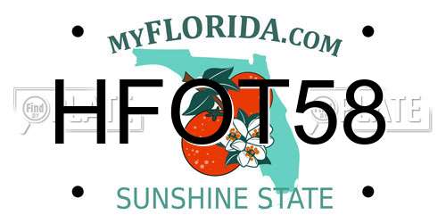 HFOT58 Florida License Plate