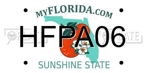 HFPA06 Florida License Plate