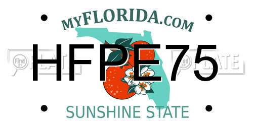 HFPE75 Florida License Plate