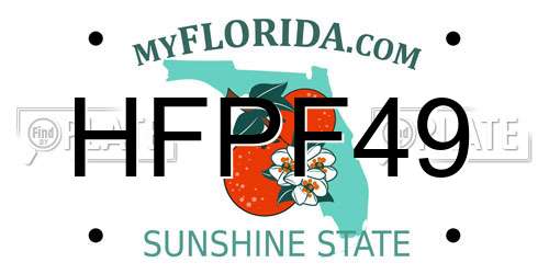 HFPF49 Florida License Plate