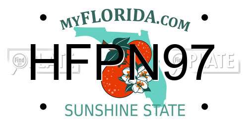 HFPN97 Florida License Plate