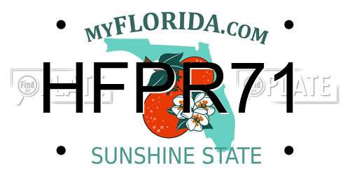 HFPR71 Florida License Plate