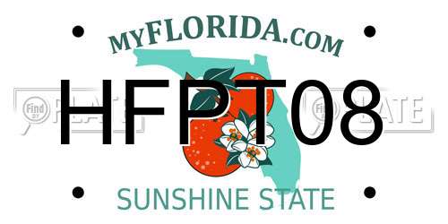 HFPT08 Florida License Plate