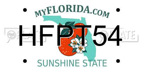 HFPT54 Florida License Plate