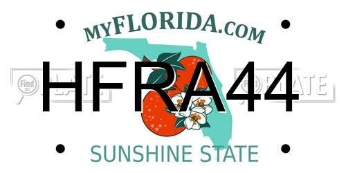 HFRA44 Florida License Plate